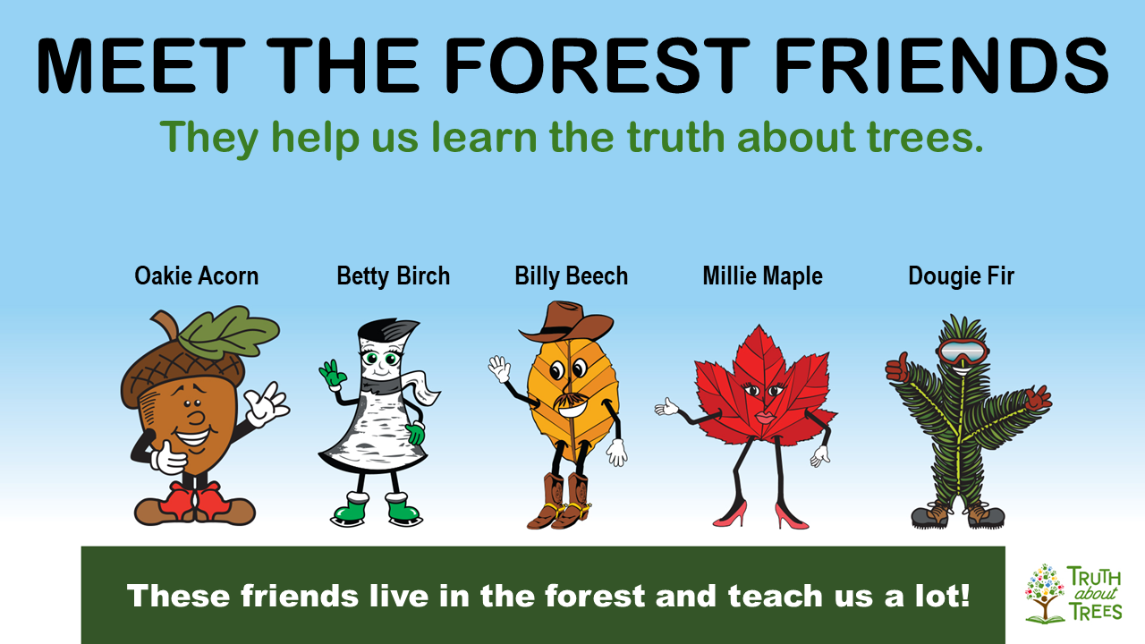 Slide preview featuring forest friends
